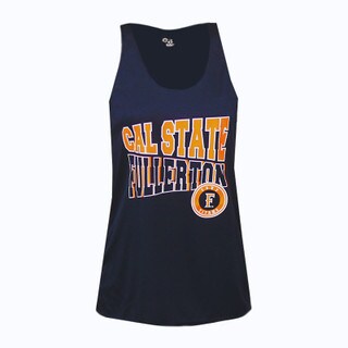 Badger Cal State Fullerton Racerback Tank Top - Navy